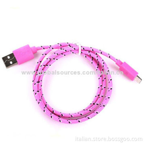 Nylon braided/fabric USB cable for iPhone 5
